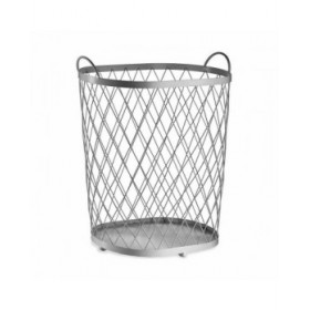 Cesto Argentato Metallo 40 L 31 x 54,7 x 46,5 cm (4 Unità)