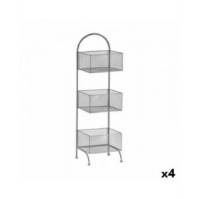 Scaffale Argentato Metallo 20 x 99 x 32,5 cm (4 Unità)