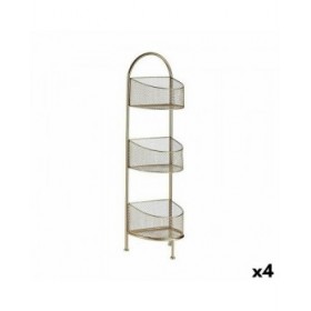Scaffale Dorato Metallo 21,2 x 97 x 28,5 cm (4 Unità)