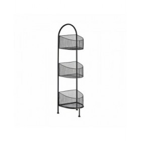 Scaffale Nero Metallo 21,2 x 97 x 28,5 cm (4 Unità)