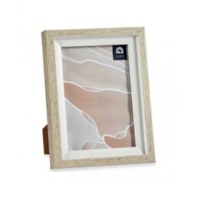 Cornice Portafoto 16,5 x 21,5 x 2 cm Cristallo Beige Bianco Plastica (6 Unità)