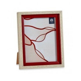 Cornice Portafoto 18,8 x 2 x 24 cm Cristallo Rosso Legno Marrone Plastica (6 Unità)