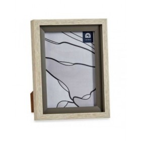Cornice Portafoto 17 x 2 x 21,8 cm Cristallo Grigio Beige Plastica (6 Unità)