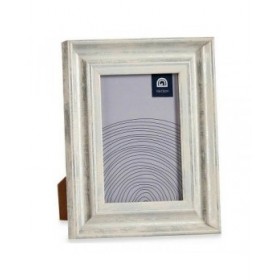 Cornice Portafoto 16,2 x 2 x 21 cm Cristallo Argentato Legno Marrone Plastica (6 Unità)