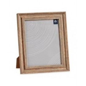 Cornice Portafoto 26 x 2 x 31 cm Cristallo Legno Marrone Rame Plastica (6 Unità)