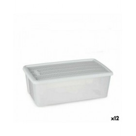 Scatola portaoggetti con coperchio Stefanplast Elegance Bianco Plastica 5 L 19,5 x 11,5 x 33 cm (12 Unità)