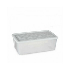 Scatola portaoggetti con coperchio Stefanplast Elegance Bianco Plastica 5 L 19,5 x 11,5 x 33 cm (12 Unità)