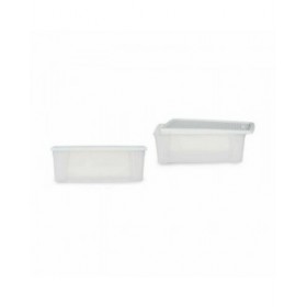 Scatola portaoggetti con coperchio Stefanplast Elegance Bianco Plastica 5 L 19,5 x 11,5 x 33 cm (12 Unità)