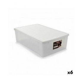 Scatola portaoggetti con coperchio Stefanplast Elegance Bianco Plastica 38,5 x 17 x 59,5 cm (6 Unità)