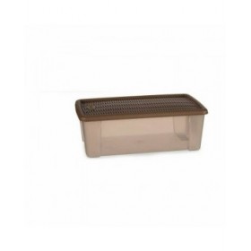 Scatola portaoggetti con coperchio Stefanplast Elegance Beige Plastica 5 L 19,5 x 11,5 x 33 cm (12 Unità)
