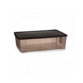 Scatola portaoggetti con coperchio Stefanplast Elegance Marrone Plastica 30 L 38,5 x 17 x 59,5 cm (6 Unità)