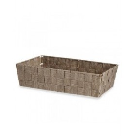 Cestino Multiuso Kipit A3-6885 Beige Stoffa 3,8 L 34 x 8,5 x 21 cm (18 Unità)