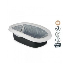 Sacchetti per la Spazzatura Lettiera 90 x 40 cm Bianco (8 Unità)