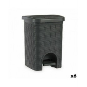 Cestino a pedale Stefanplast Elegance Grigio Plastica 20 L (6 Unità)