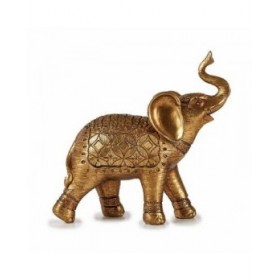 Statua Decorativa Elefante Dorato 27,5 x 27 x 11 cm (4 Unità)