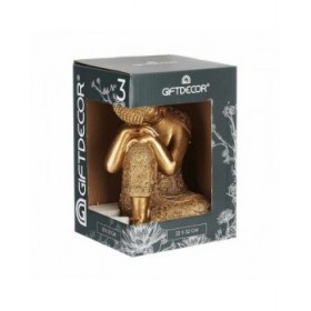 Statua Decorativa Buddha Seduto Dorato 20 x 30 x 20 cm (4 Unità)