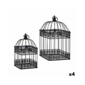 Gabbia decorativa Set Nero (4 Unità)