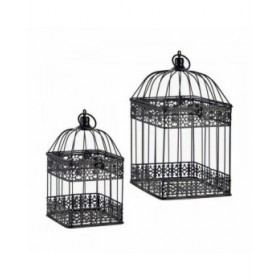 Gabbia decorativa Set Nero (4 Unità)