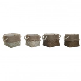 Set di Cestini DKD Home Decor 28 x 28 x 20 cm Mediterraneo (2 Unità)