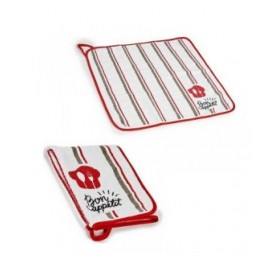 Panno da Cucina Kinvara 1220 Bianco Rosso 50 x 0,3 x 50 cm (12 Unità)