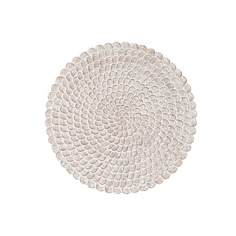 Decorazione da Parete DKD Home Decor Finitura invecchiata Naturale 120 x 3 x 120 cm Bianco Indiano
