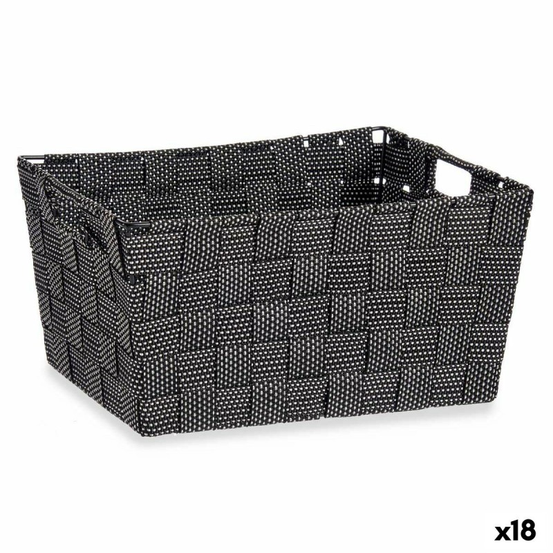 Cestino Multiuso Kipit A3-6883 Nero Stoffa 30 x 14 x 20 cm 20 x 14 x 30 cm (18 Unità)