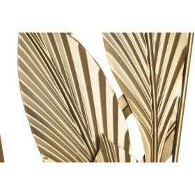 Decorazione da Parete DKD Home Decor Dorato Tropicale Foglia della pianta 80 x 2 x 80 cm