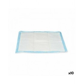 Tappetini Igienici per Cani 60 x 60 cm Azzurro Bianco Carta Polietilene (10 Unità)