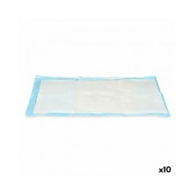 Tappetini Igienici per Cani 40 x 60 cm Azzurro Bianco Carta Polietilene (10 Unità)