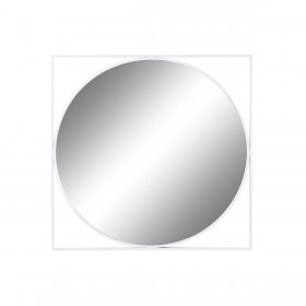 Specchio da parete DKD Home Decor 85,5 x 3 x 85,5 cm Cristallo Bianco Ferro