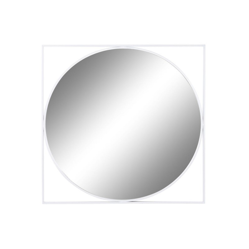 Specchio da parete DKD Home Decor 85,5 x 3 x 85,5 cm Cristallo Bianco Ferro