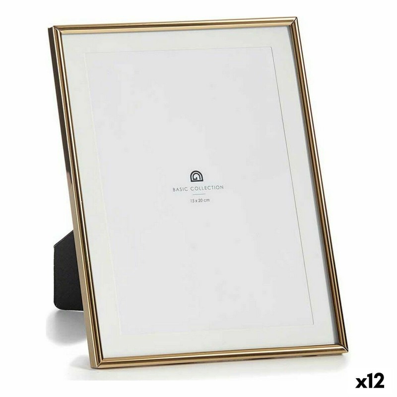 Cornice Portafoto MS61001-MAT GOLD Dorato Cristallo Acciaio (12 Unità)