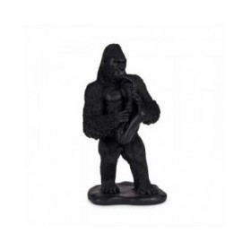 Statua Decorativa Gorilla Sassofono Nero 15 x 38,8 x 22 cm (3 Unità)