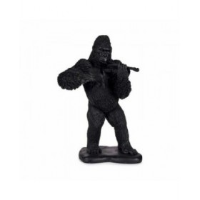 Statua Decorativa Gorilla Violino Nero 17 x 41 x 30 cm (3 Unità)