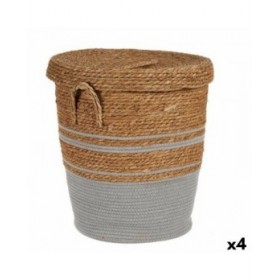 Cesto Gift Decor YY21620J03L1 Marrone Grigio Alghe marine (4 Unità)