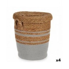 Cesto Gift Decor YY21620J03S1 Marrone Grigio Alghe marine (4 Unità)