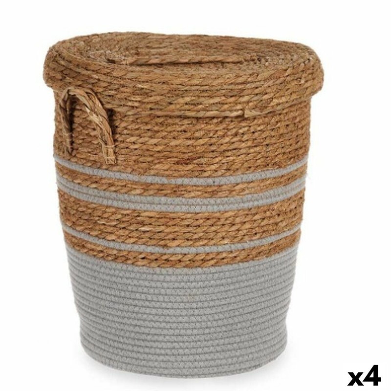 Cesto Gift Decor YY21620J03S1 Marrone Grigio Alghe marine (4 Unità)