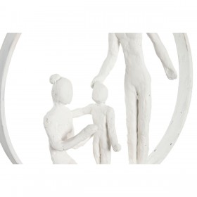 Statua Decorativa DKD Home Decor 23 x 10 x 27 cm Bianco Resina Legno di mango Famiglia