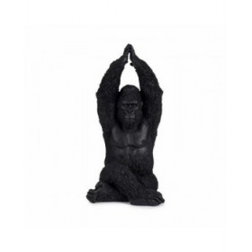 Statua Decorativa Gorilla Yoga Nero 18 x 36,5 x 19,5 cm (4 Unità)