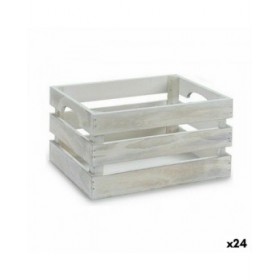 Scatola Decorativa Bianco Legno di pioppo 26,2 x 13,2 x 15,8 cm (24 Unità)