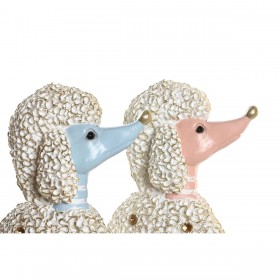 Statua Decorativa DKD Home Decor 18 x 10 x 30,5 cm Scandi Azzurro Rosa (2 Unità)