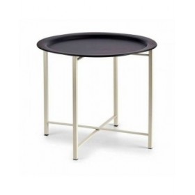 Tavolo aggiuntivo Bianco Nero Metallo 52 x 44 x 52 cm (4 Unità)