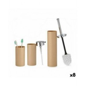 Set da Bagno Berilo B6274 S3-2 Marrone Plastica (8 Unità)