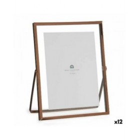 Cornice Portafoto Rame Metallo Vetro Plastica 18,5 x 1 x 23 cm (12 Unità)