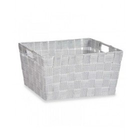 Cestino Multiuso Kipit A3-6883 Bianco Stoffa 30,4 x 14 x 20 cm (18 Unità)