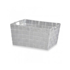 Cestino Multiuso Kipit A3-6883 Bianco Stoffa 30,4 x 14 x 20 cm (18 Unità)