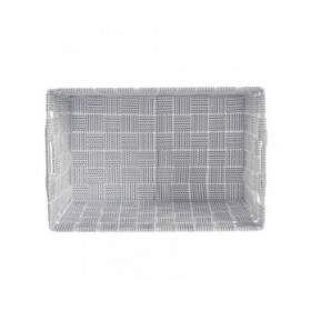 Cestino Multiuso Kipit A3-6883 Bianco Stoffa 30,4 x 14 x 20 cm (18 Unità)
