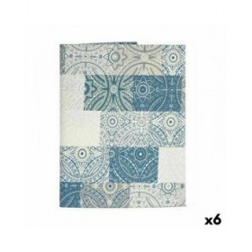 Tovaglia Kinvara AZULEJO-A Azzurro Tela 140 x 180 cm Antimacchia Piastrella (6 Unità)