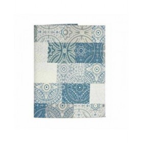 Tovaglia Kinvara AZULEJO-A Azzurro Tela 140 x 180 cm Antimacchia Piastrella (6 Unità)