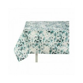 Tovaglia Kinvara CUADROS-A Turchese Tela 140 x 180 cm Antimacchia Quadri (6 Unità)